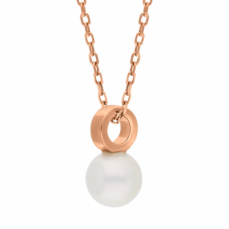 Mikimoto Classic 18ct Rose Gold White Akoya Pearl Necklace