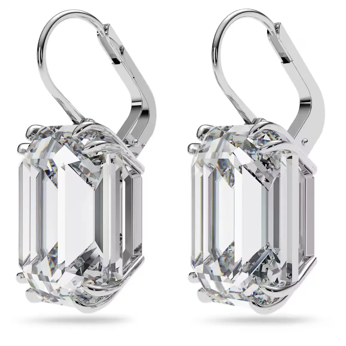 Millenia Octagon Clear Cut Drop Earrings