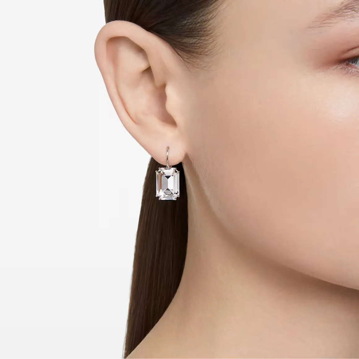 Millenia Octagon Clear Cut Drop Earrings