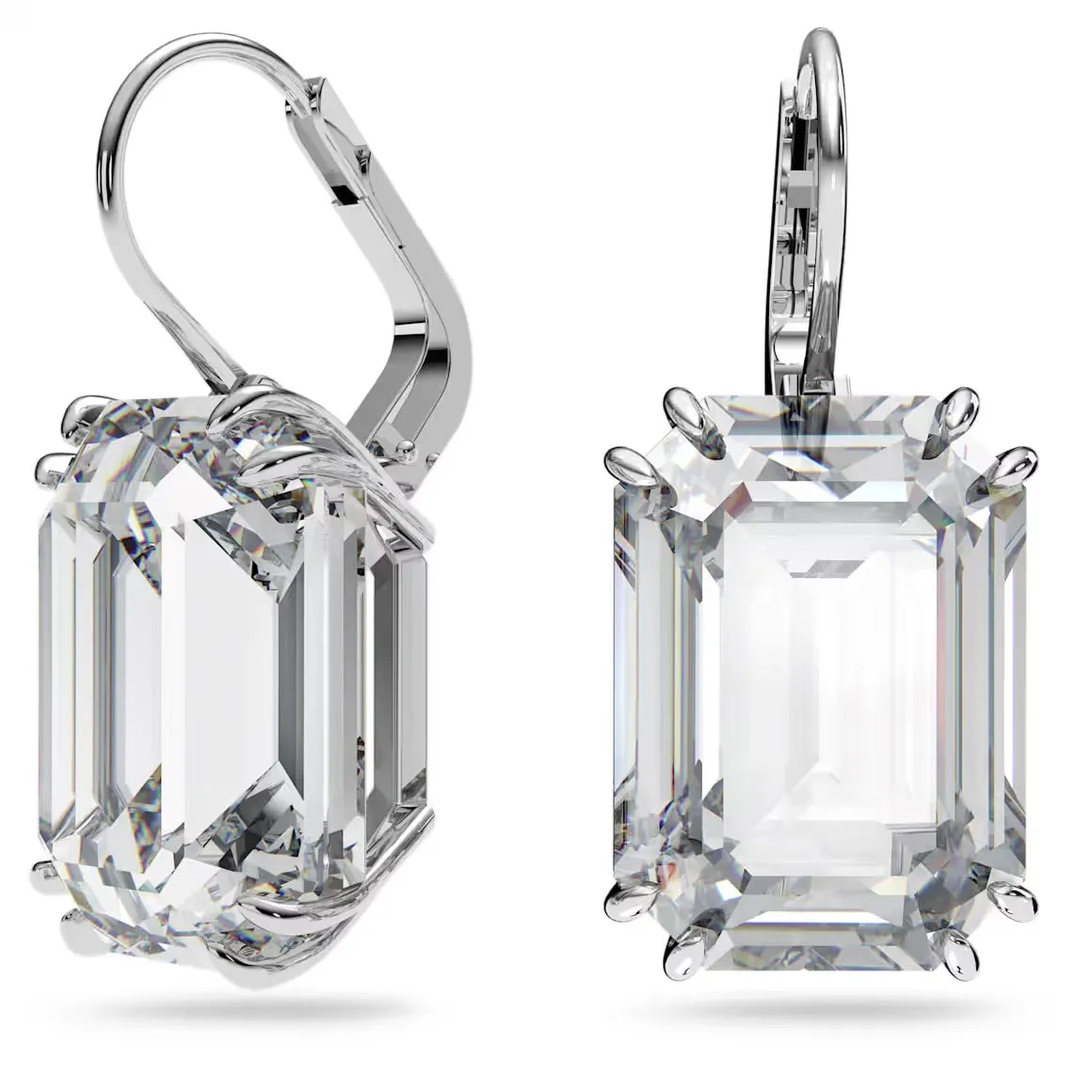 Millenia Octagon Clear Cut Drop Earrings