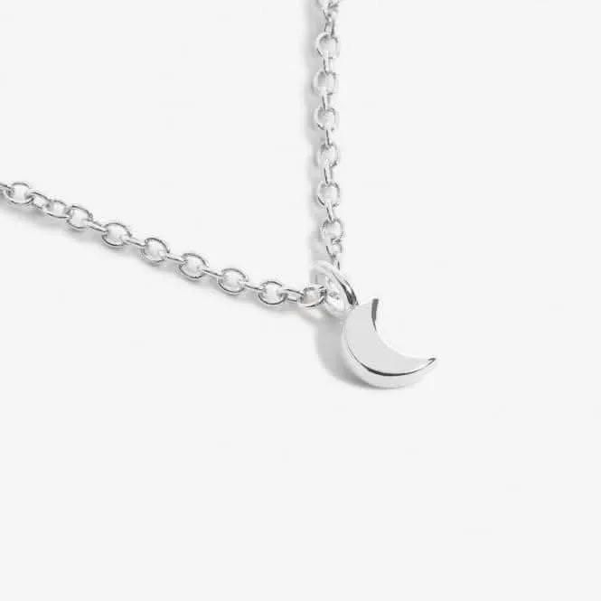 Mini Charms Moon Silver Plated 46cm   5cm Necklace 7047