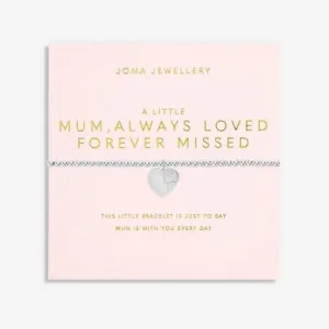 Mother's Day A Little Mum Always Loved Forever Missed Silver Plated 17.5cm Bracelet 6860