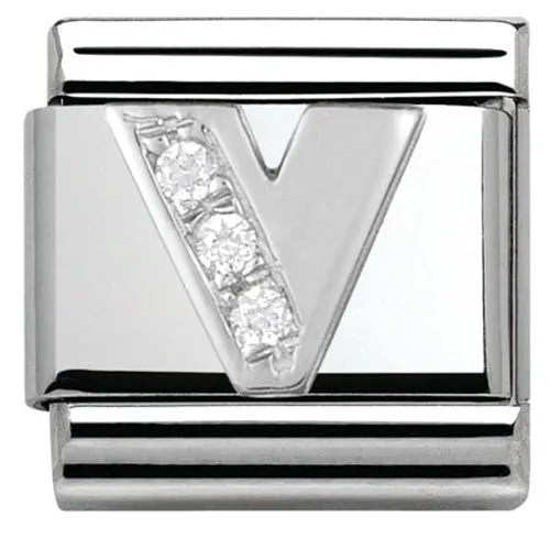 Nomination Charm Composable Classic Alphabet V Steel