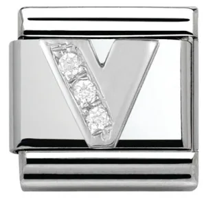 Nomination Charm Composable Classic Alphabet V Steel