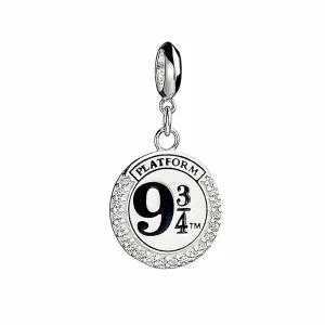 Official Harry Potter Sterling Silver Platform 9 3/4 Embellished Slider Charm