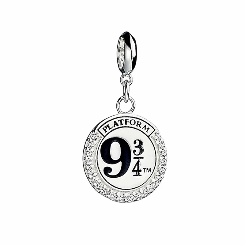 Official Harry Potter Sterling Silver Platform 9 3/4 Embellished Slider Charm