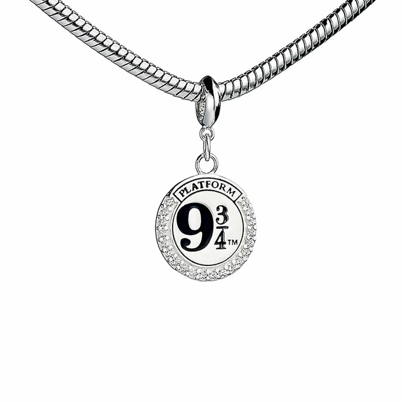 Official Harry Potter Sterling Silver Platform 9 3/4 Embellished Slider Charm