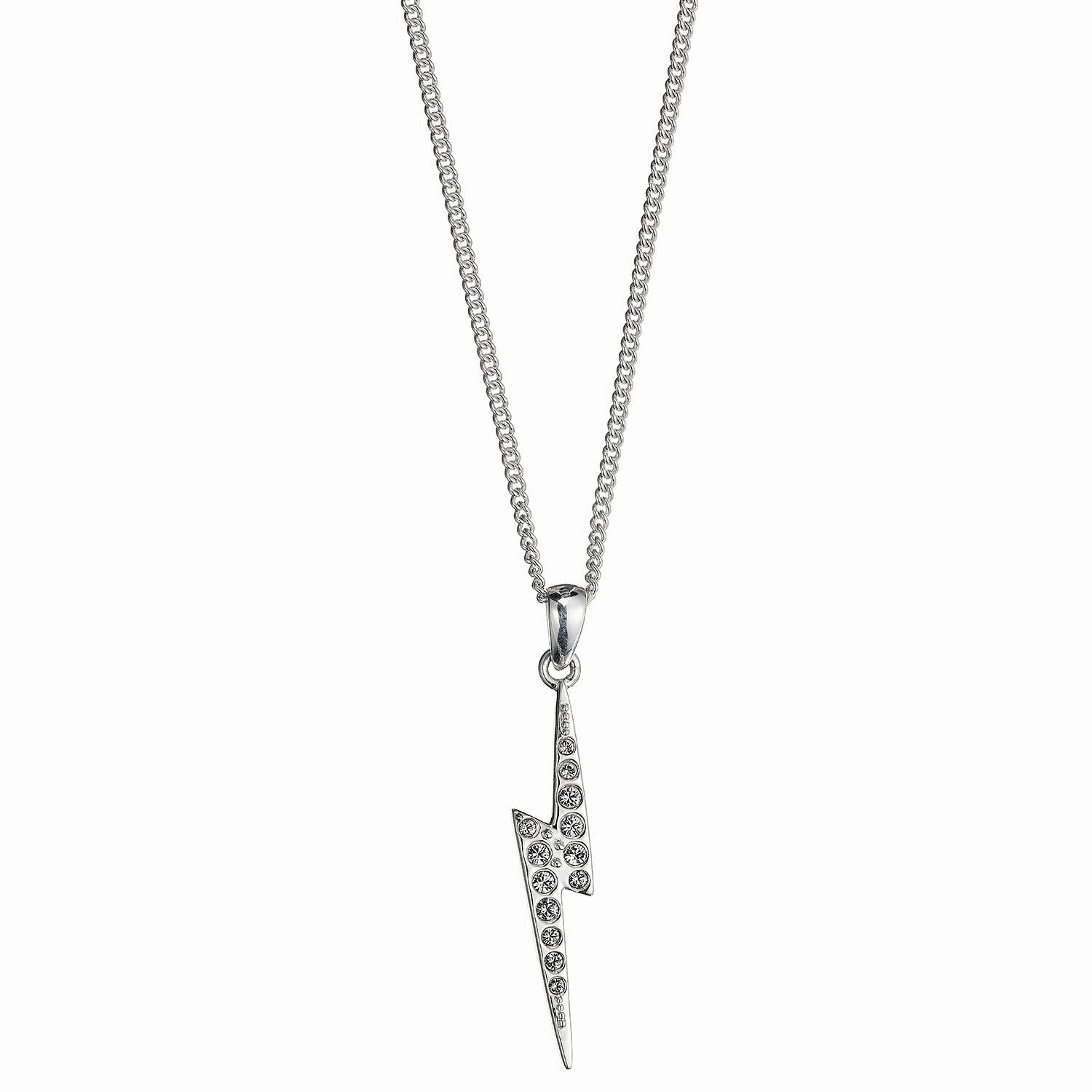 Official Harry Potter Sterling Silver Lightening Bolt Crystal Necklace