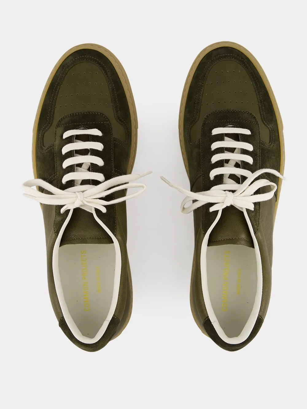 Olive Green Ball Duo Slim Sneakers
