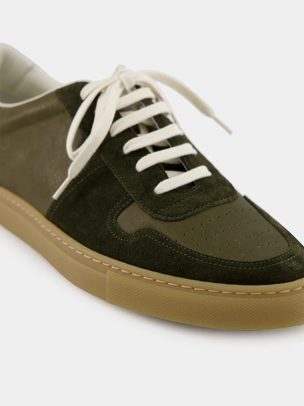 Olive Green Ball Duo Slim Sneakers