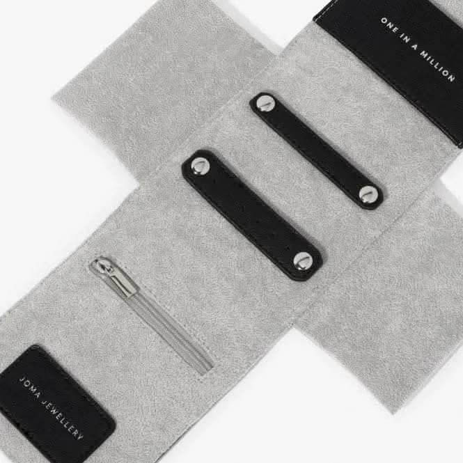 One In A Million Black 12.5cm X 11cm Jewellery Roll 6403