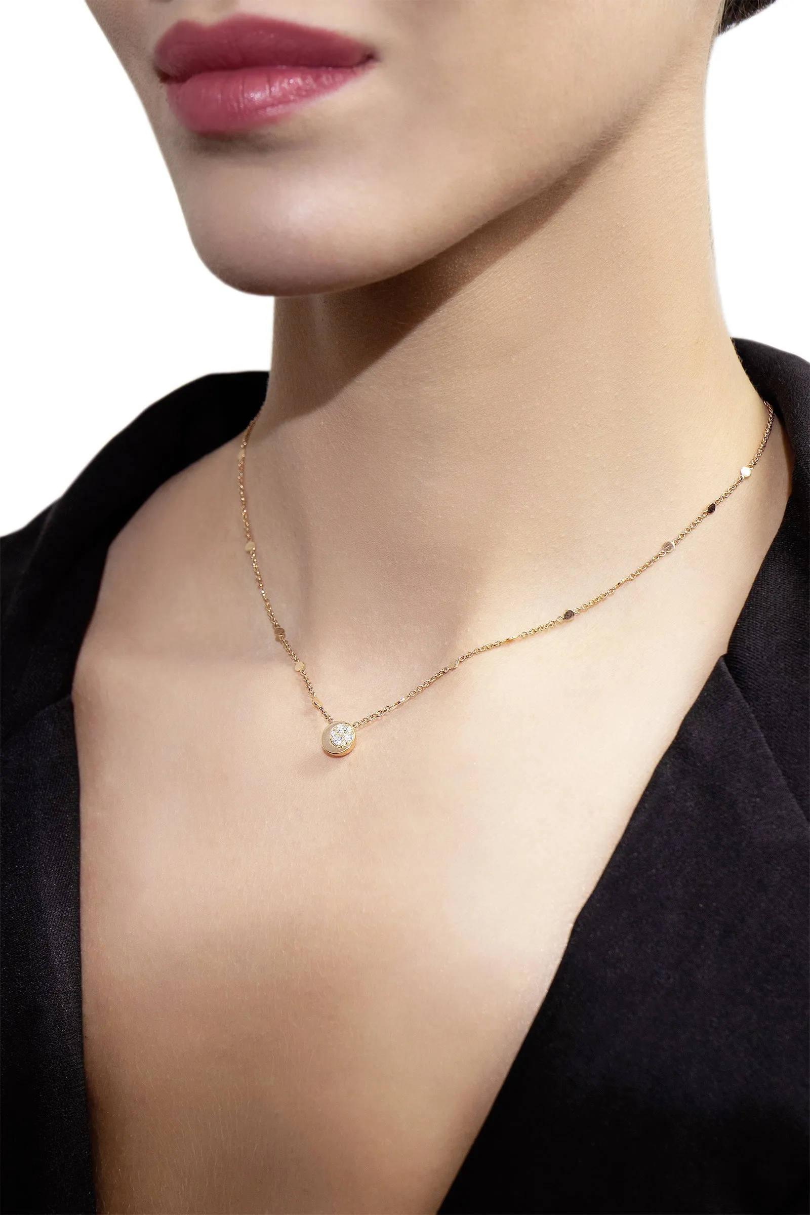 Pasquale Bruni Luce 18ct Rose Gold 0.21ct Diamond Pendant Necklace
