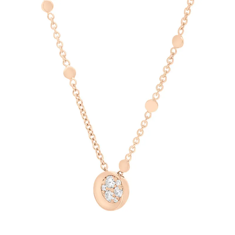 Pasquale Bruni Luce 18ct Rose Gold 0.21ct Diamond Pendant Necklace