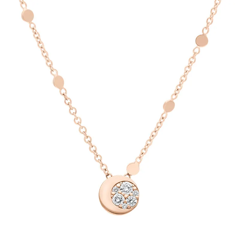 Pasquale Bruni Luce 18ct Rose Gold 0.21ct Diamond Pendant Necklace
