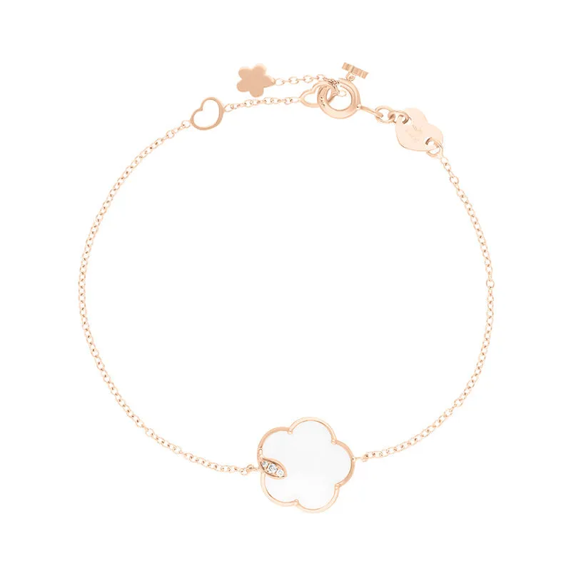 Pasquale Bruni Petit Joli 18ct Rose Gold White and Champagne Diamond Agate Bracelet