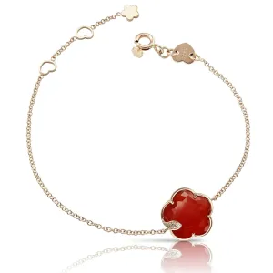 Pasquale Bruni Petit Joli 18ct Rose Gold White and Champagne Diamond Carnelian Bracelet