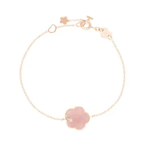 Pasquale Bruni Petit Joli 18ct Rose Gold White and Champagne Diamond Chalcedony Bracelet