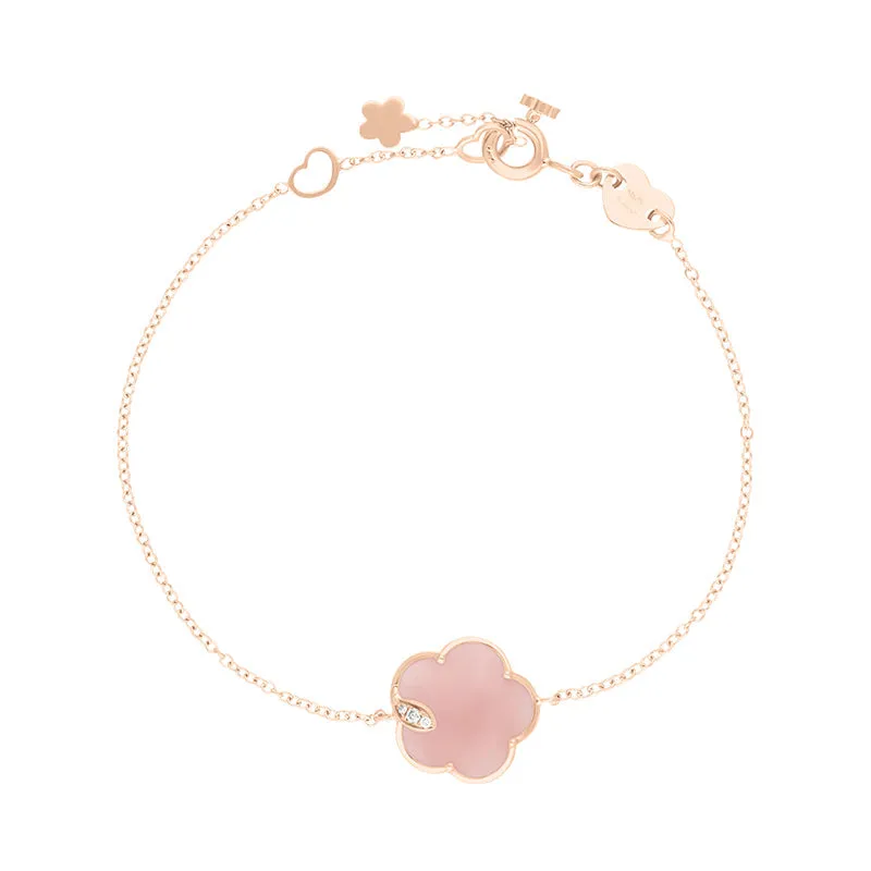 Pasquale Bruni Petit Joli 18ct Rose Gold White and Champagne Diamond Chalcedony Bracelet