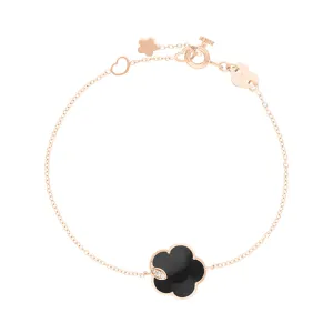 Pasquale Bruni Petit Joli 18ct Rose Gold White and Champagne Diamond Onyx Bracelet