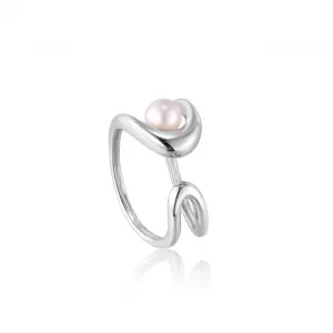 Pearl Sculpted Adjustable Ring R043-02H