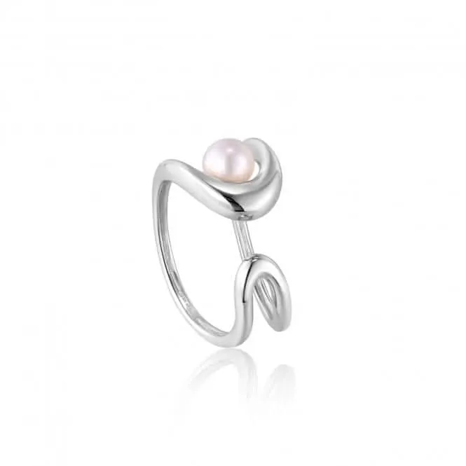 Pearl Sculpted Adjustable Ring R043-02H