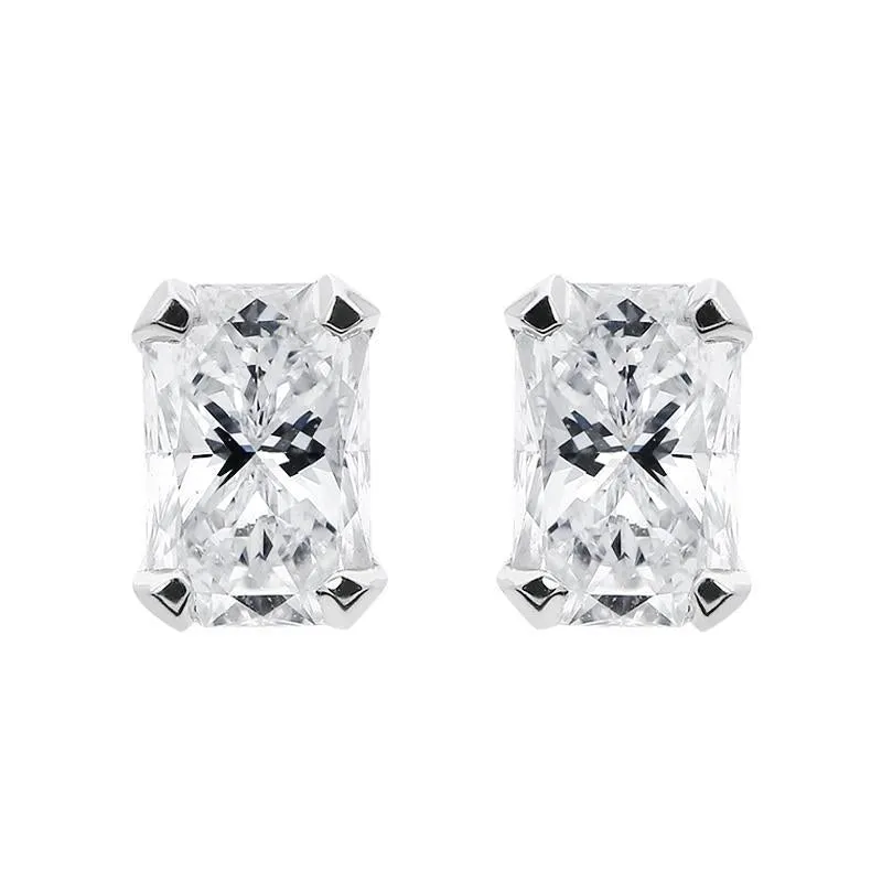 Phoenix Cut 18ct White Gold 0.63ct Diamond Stud Earrings