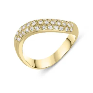 Picchiotti 18ct Rose Gold 0.37cts Diamond Pave Ring D