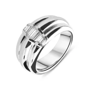 Picchiotti 18ct White Gold 0.55ct Diamond Three Band Ring