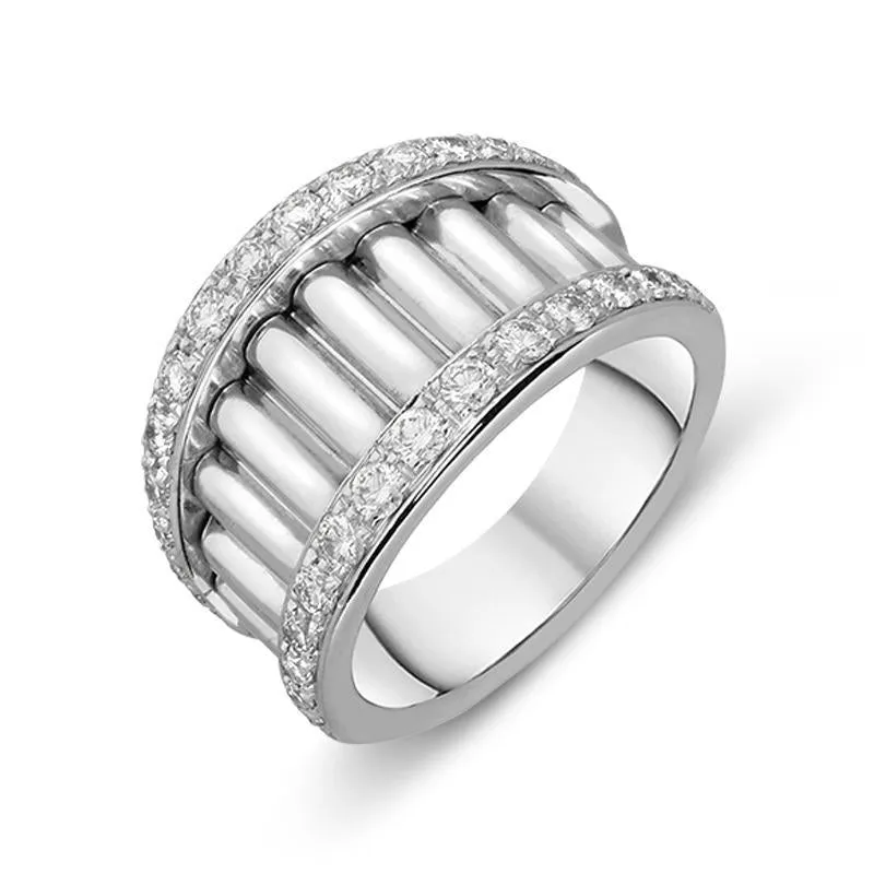Picchiotti 18ct White Gold 0.84ct Diamond Ring D