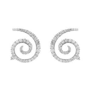 Picchiotti 18ct White Gold 1.05ct Diamond Spiral Earrings