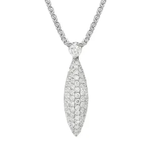 Picchiotti 18ct White Gold 1.12ct Diamond Marquise Necklace D