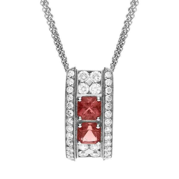 Picchiotti 18ct White Gold Diamond Tourmaline Necklace