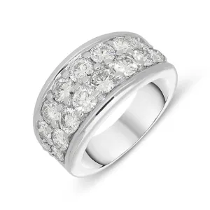 Picchiotti 18ct White Gold Diamond Two Row Ring