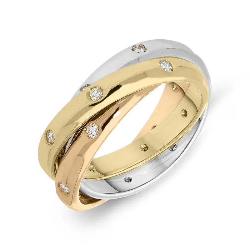 Picchiotti 18ct White Rose and Yellow Gold Diamond Ring