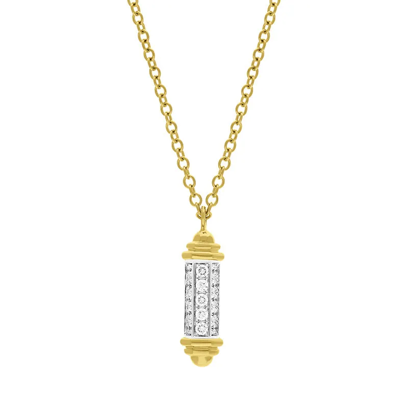 Picchiotti 18ct Yellow Gold 0.72ct Diamond Drop Pendant D