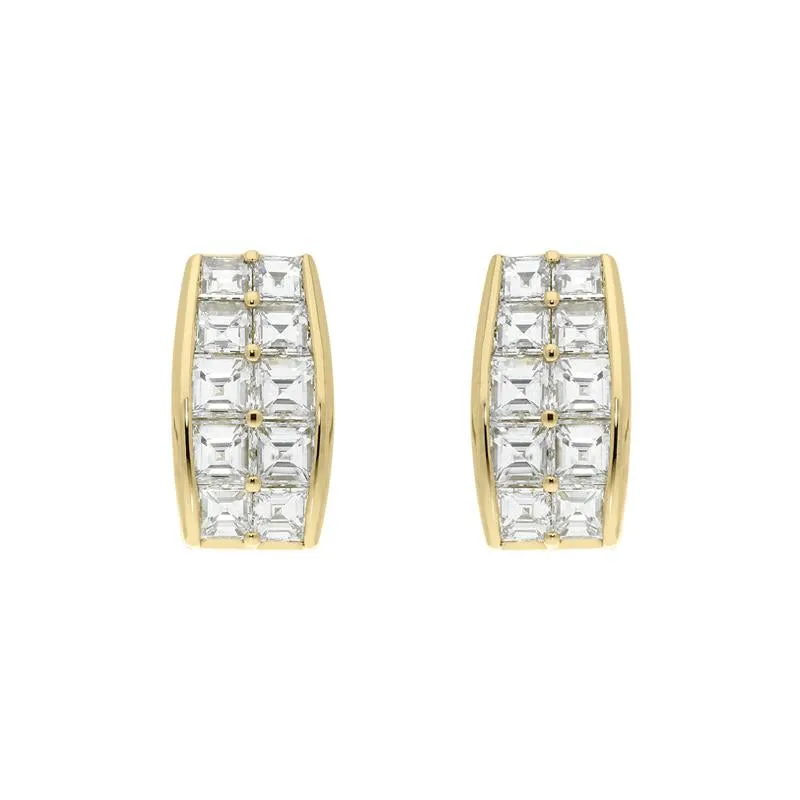 Picchiotti 18ct Yellow Gold 5.02ct Diamond Hoop Earrings D