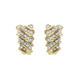 Picchiotti 18ct Yellow Gold Diamond Hinge Back Earrings