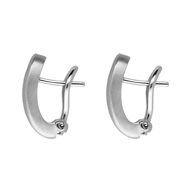 Platinum 0.10ct Diamond Satin Finish Earrings
