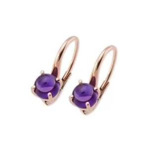 Ponte Vecchio Gioia 18ct Rose Gold 2.00ct Amethyst Drop Earrings