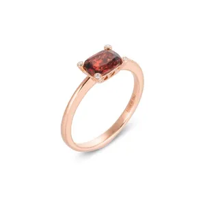 Ponte Vecchio Iris 18ct Rose Gold 1.04ct Garnet Diamond Ring