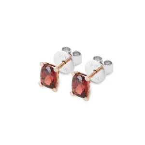 Ponte Vecchio Iris 18ct Rose Gold Garnet Diamond Stud Earrings