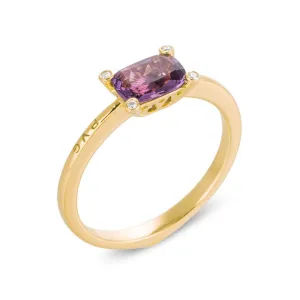 Ponte Vecchio Iris 18ct Yellow Gold 0.70ct Amethyst Diamond Ring
