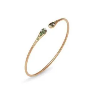 Ponte Vecchio Iside Flex 18ct Rose Gold 0.34ct Emerald Diamond Bangle