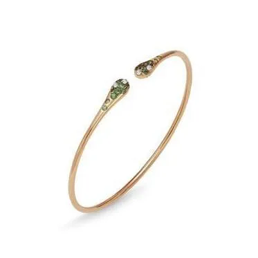 Ponte Vecchio Iside Flex 18ct Rose Gold 0.34ct Emerald Diamond Bangle