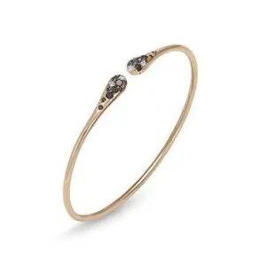 Ponte Vecchio Iside Flex 18ct Rose Gold 0.43ct Black Diamond Bangle