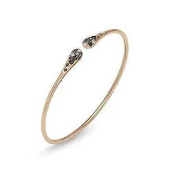 Ponte Vecchio Iside Flex 18ct Rose Gold 0.43ct Black Diamond Bangle
