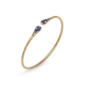 Ponte Vecchio Iside Flex 18ct Rose Gold 0.52ct Sapphire Diamond Bangle