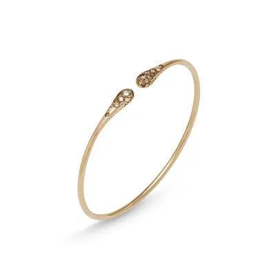 Ponte Vecchio Iside Flex 18ct Rose Gold 0.54ct Brown Diamond Bangle