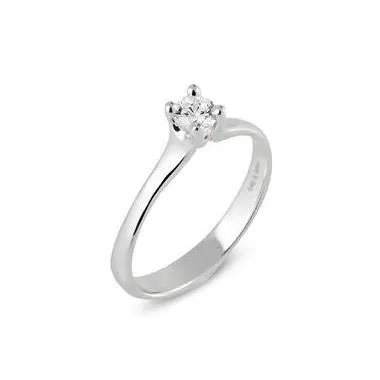 Ponte Vecchio Love Promise 18ct White Gold 0.25ct Diamond Solitaire Ring