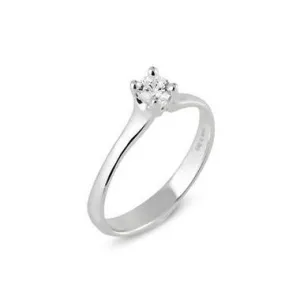 Ponte Vecchio Love Promise 18ct White Gold 0.25ct Diamond Solitaire Ring